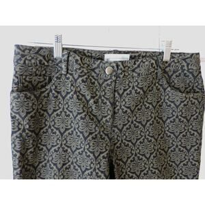 Elliott Lauren Navy Damask Pants Size 8